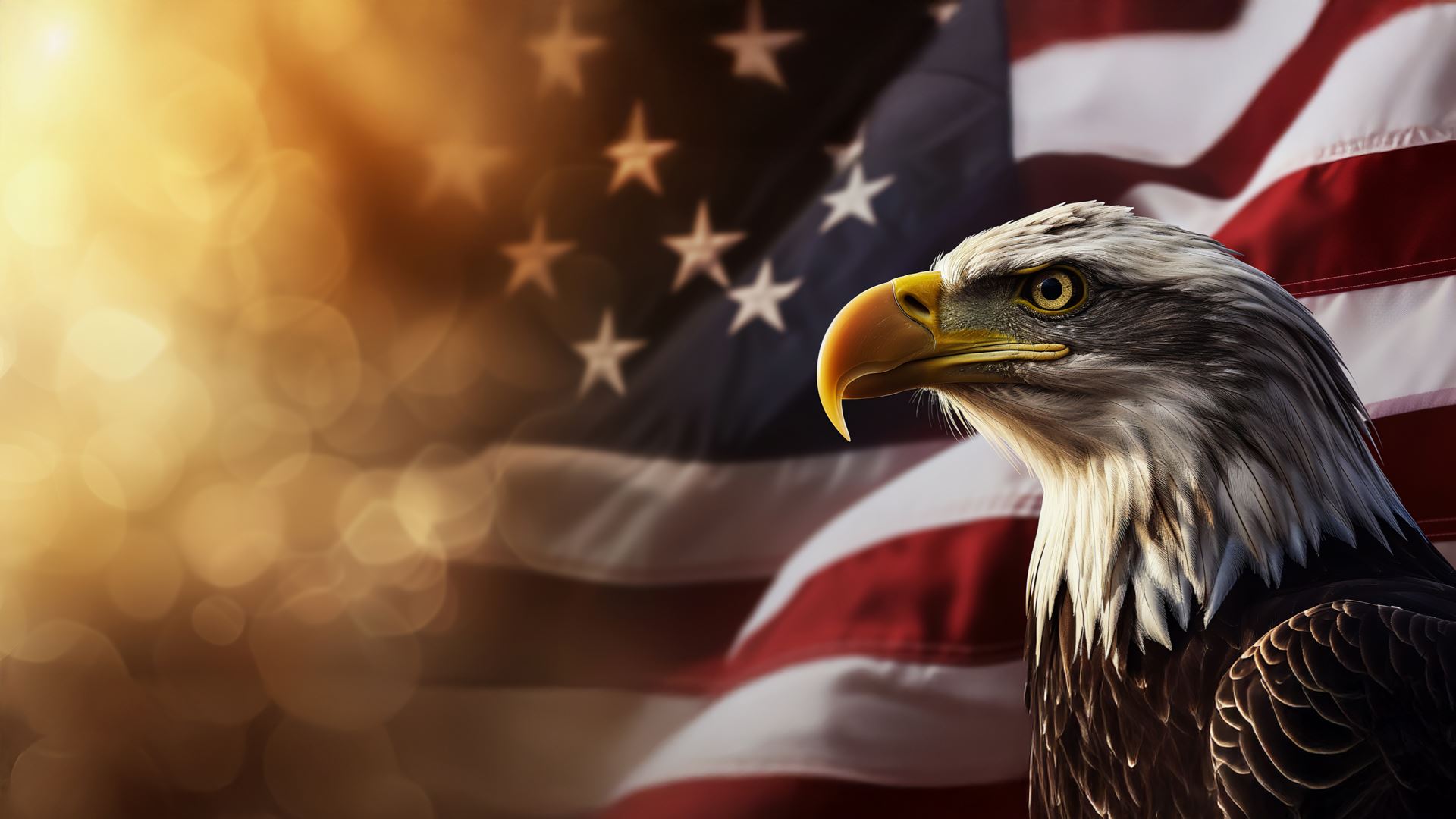 Eagle with Flag